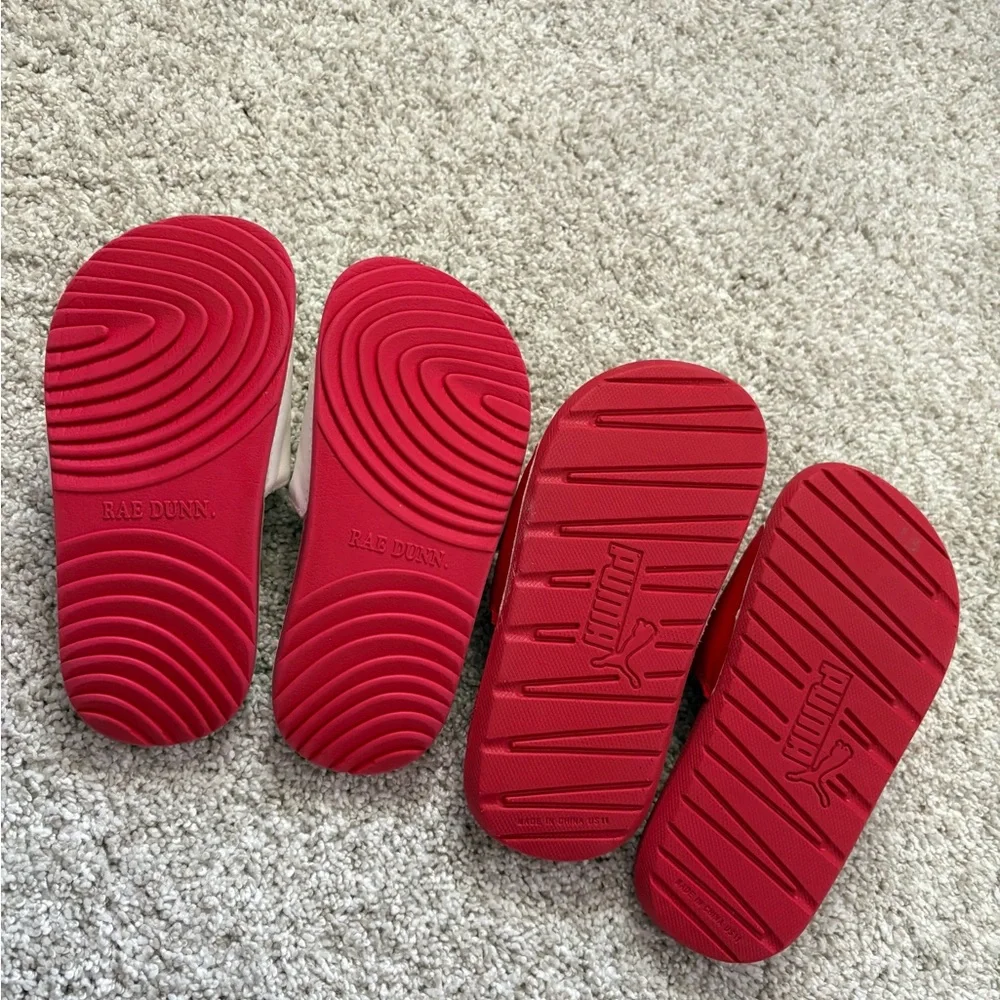 PUMA and RAE DUNN Kids' toddler boy girl Slide Sandals size 11-13 bundle 2 pairs
